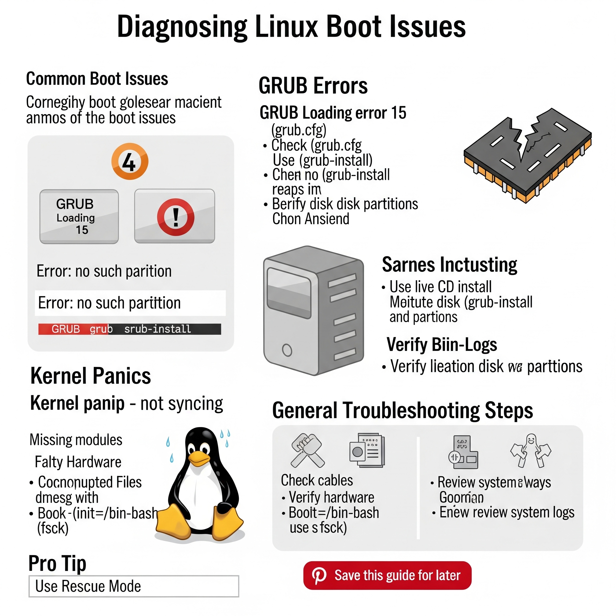 Diagnosing Linux Boot Issues: From GRUB Errors to Kernel Panics