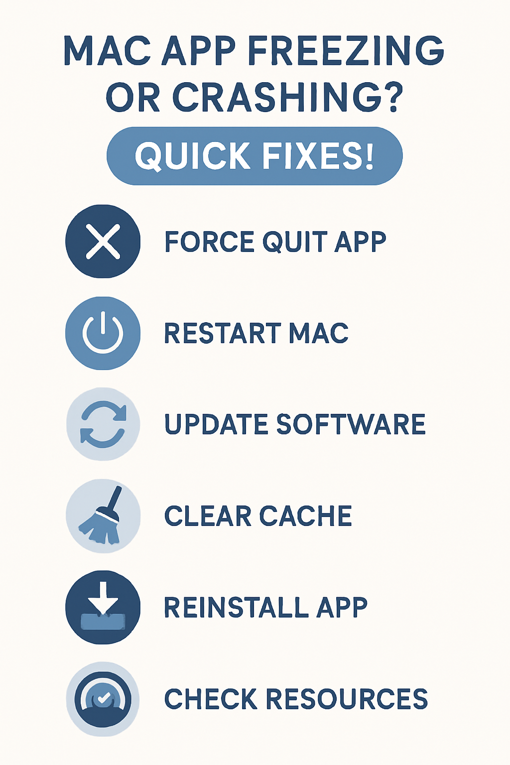 Is your Mac app freezing or crashing unexpectedly? Don't despair! This comprehensive guide will walk you through common causes and effective solutions to get your applications running smoothly again. Learn how to troubleshoot, force quit, clear caches, and optimize your Mac for a seamless experience.