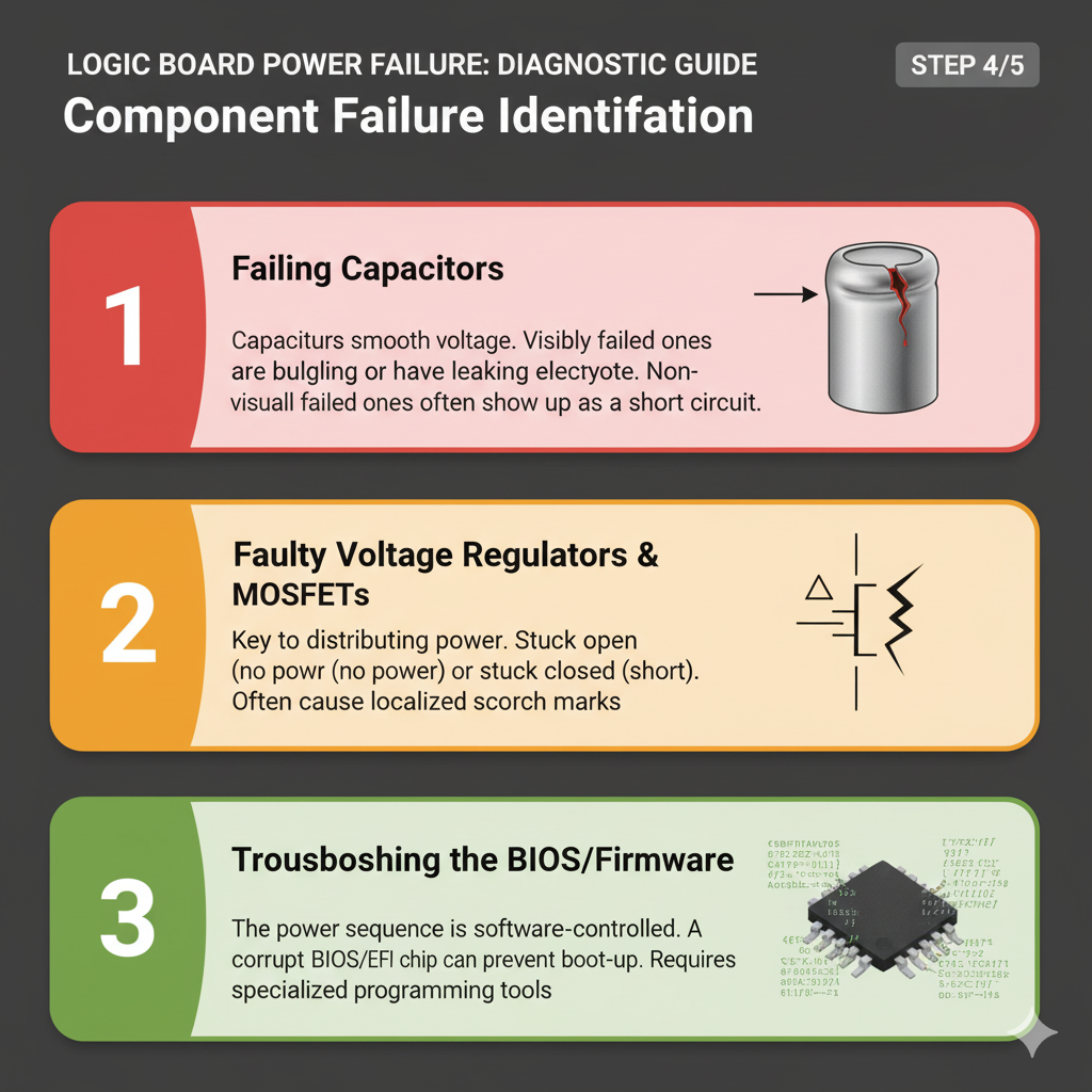Is your device refusing to power on? A logic board power failure can be a frustrating and complex issue, but with the right knowledge and tools, you can diagnose and potentially resolve it. This in-depth guide covers common symptoms, essential diagnostic tools like multimeters, step-by-step troubleshooting techniques including visual inspection, power supply testing, identifying failing components like capacitors and voltage regulators, and tips for preventing future issues. Learn how to bring your beloved electronics back to life by understanding the intricate world of logic board power diagnostics.