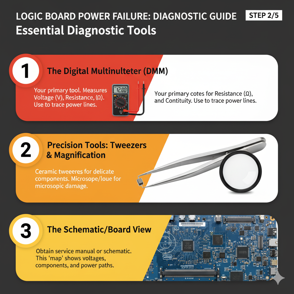 Is your device refusing to power on? A logic board power failure can be a frustrating and complex issue, but with the right knowledge and tools, you can diagnose and potentially resolve it. This in-depth guide covers common symptoms, essential diagnostic tools like multimeters, step-by-step troubleshooting techniques including visual inspection, power supply testing, identifying failing components like capacitors and voltage regulators, and tips for preventing future issues. Learn how to bring your beloved electronics back to life by understanding the intricate world of logic board power diagnostics.