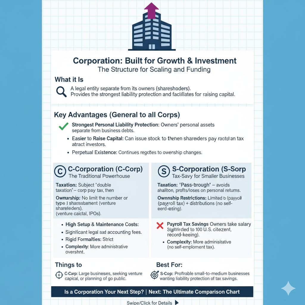 Business Structure Comparison Charts