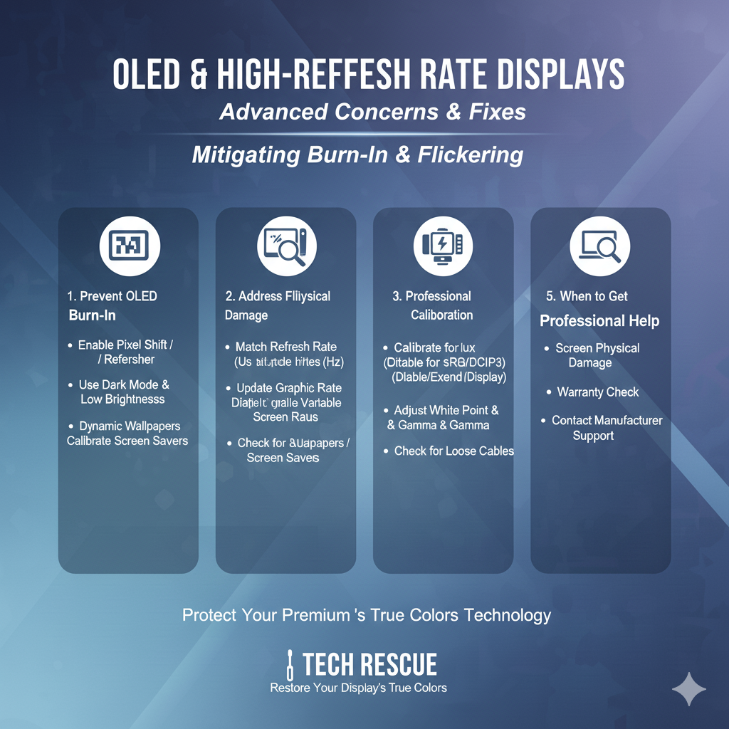 laptop screen discoloration fix