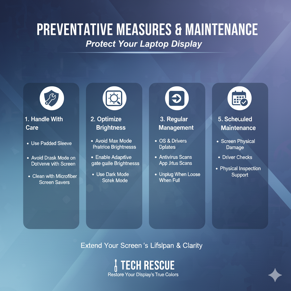 laptop screen discoloration fix