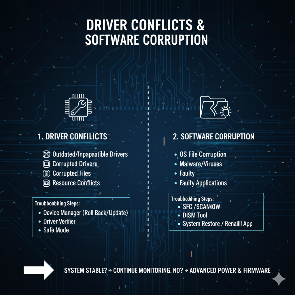 Intermittent system freezes