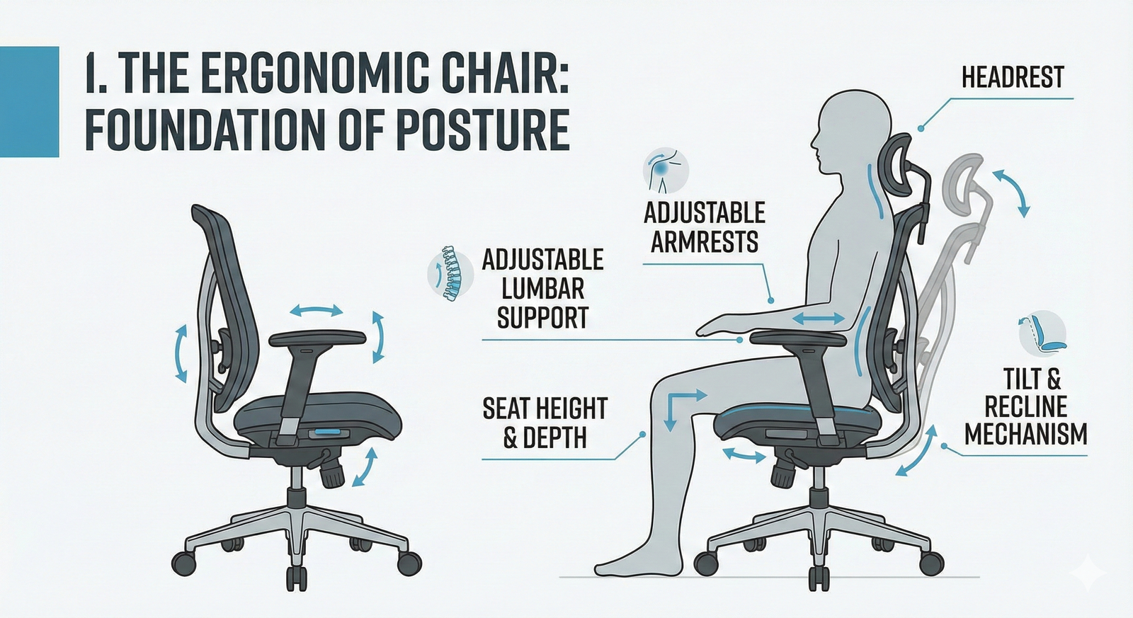 Protect your career with this comprehensive guide to developer desk setup ergonomics. Learn how to choose the best ergonomic chair, position your monitor to prevent neck strain, and select input devices like vertical mice and split keyboards to combat carpal tunnel syndrome. Discover the power of the sit-stand-move rule and micro-breaks to maintain long-term health and productivity in your software development career.