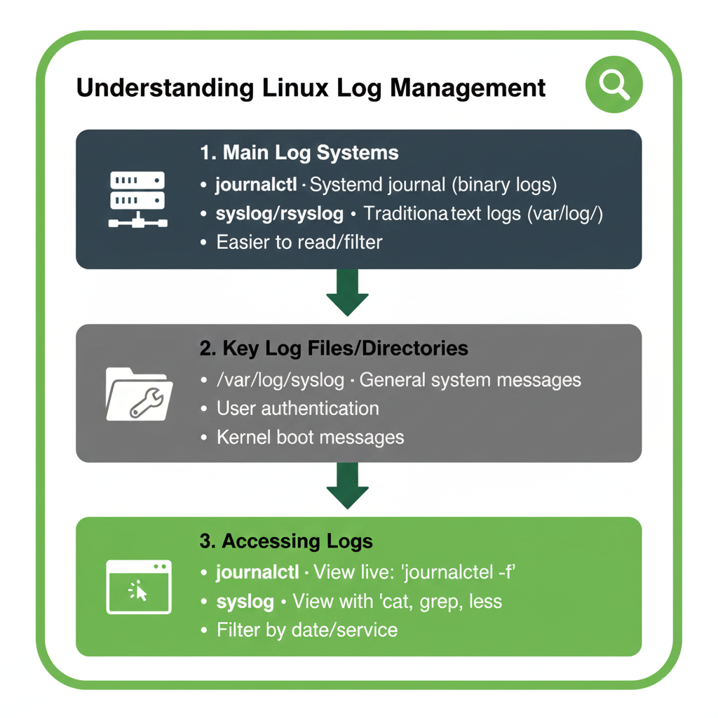 A Deep Dive into Linux Log Analysis for Server & Desktop Problems (`journalctl`, `syslog`)