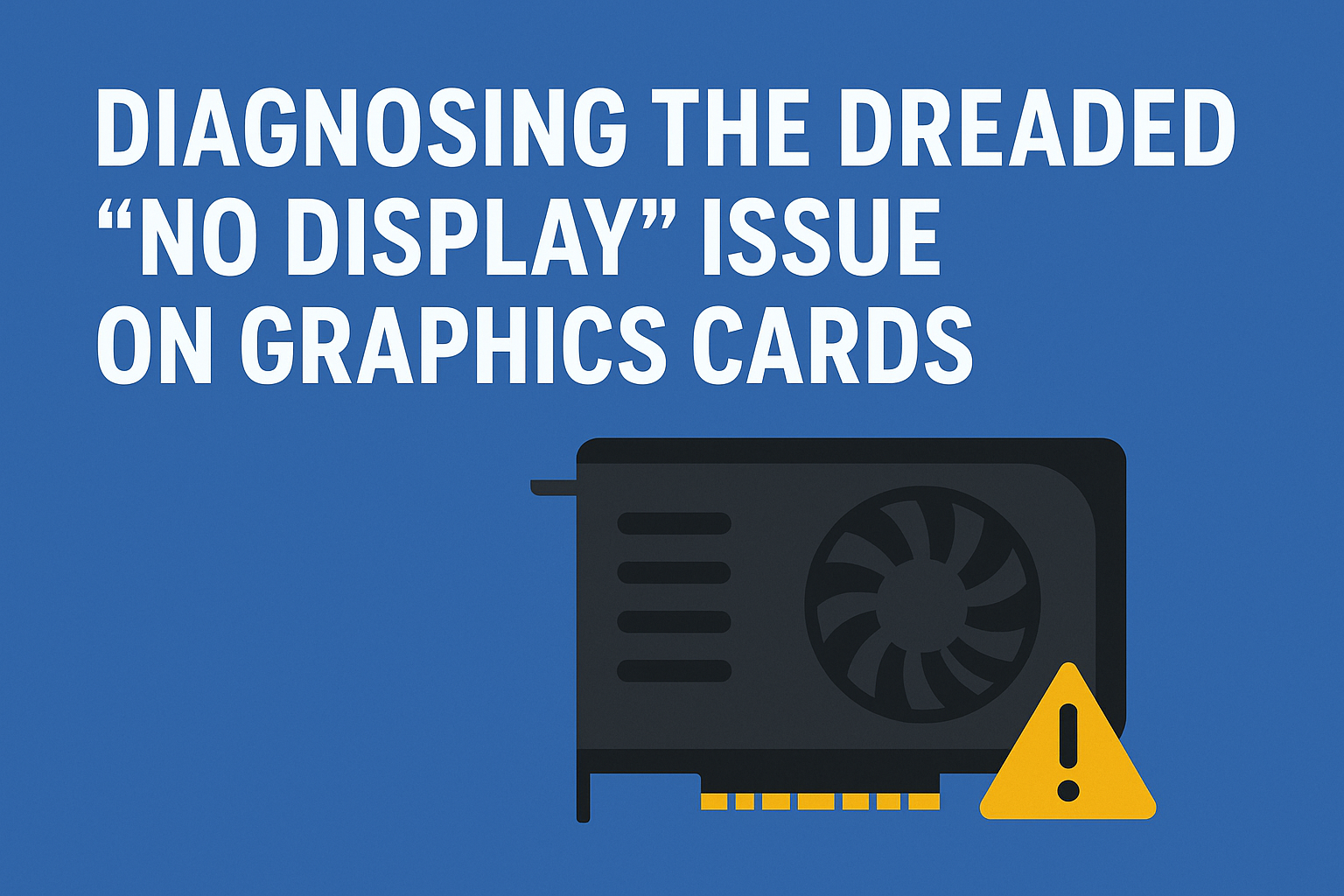 Diagnosing the Dreaded “No Display” Issue on Graphics Cards