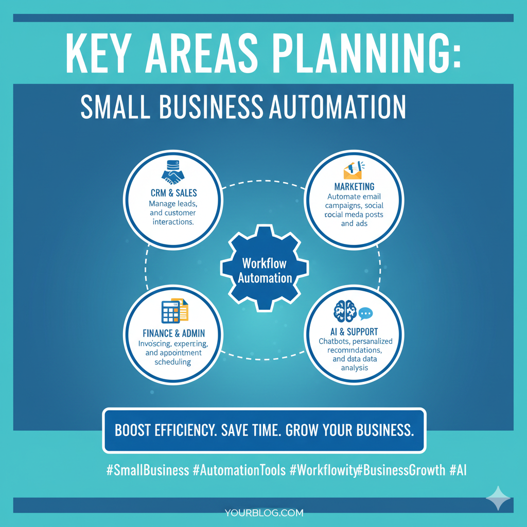 Small Business Automation Tools 🔥Business Planning, Small Business, Automation Tools, Workflow Automation, Productivity, CRM, Marketing Automation, Finance Automation, AI Discover the essential automation tools and strategies small businesses need to streamline operations, boost efficiency, and achieve sustainable growth.