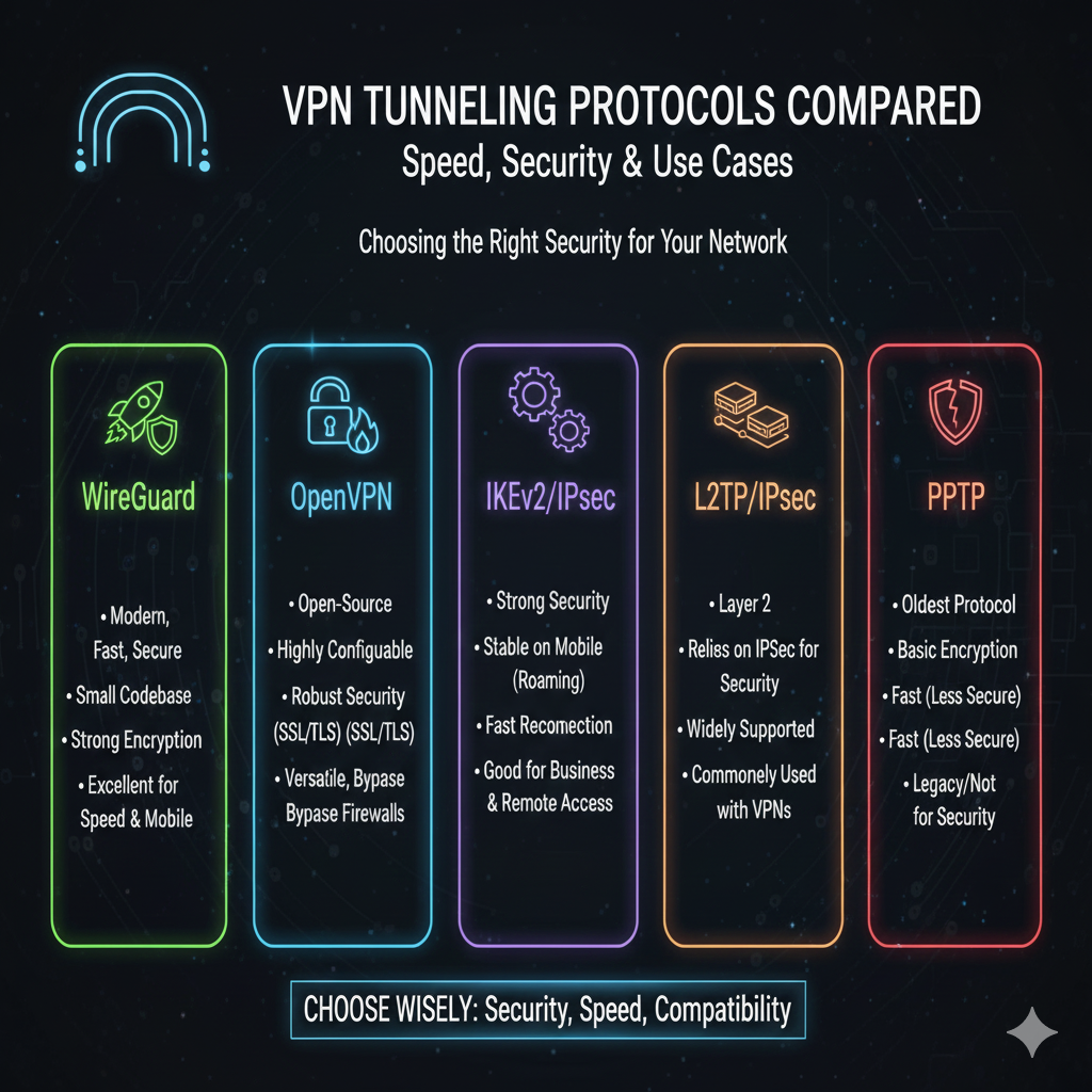 VPN Tunneling Protocols Compared: Choosing the Right Security for Your Network