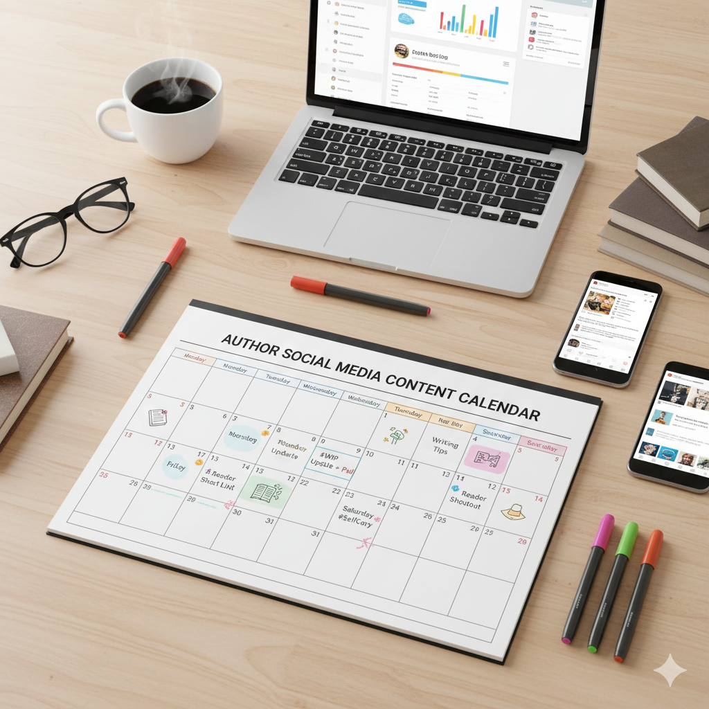 Author Social Media Content Calendar
