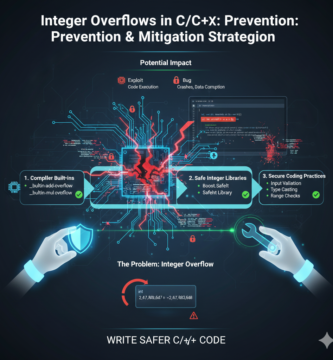 Learn how to prevent and mitigate integer overflow vulnerabilities in C/C++ using compiler built-ins, safe integer libraries, and secure coding practices. Integer Overflows in Low-Level Code