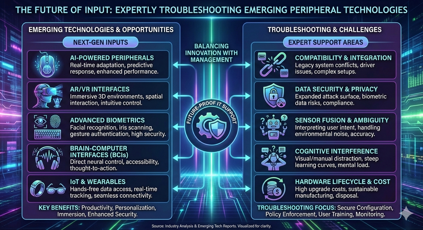 The Future of Input: Expertly Troubleshooting Emerging Peripheral Technologies. Emerging Peripheral Technologies