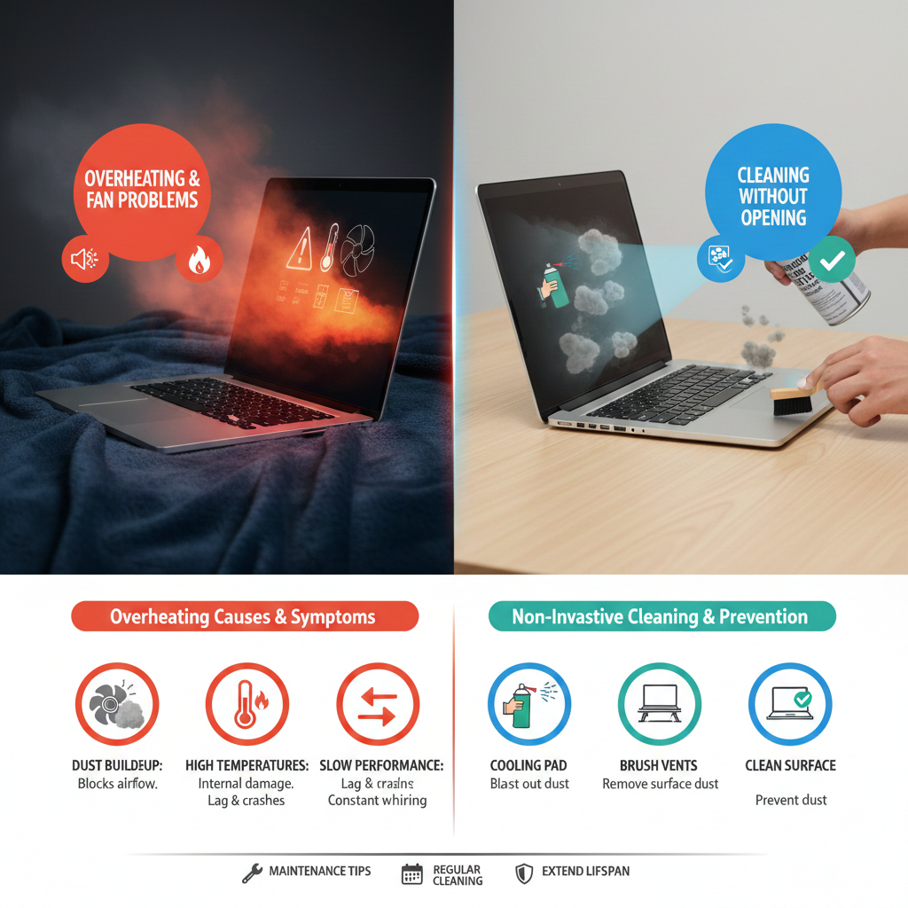 Laptop Overheating and Fan Problems: Cleaning Without Opening