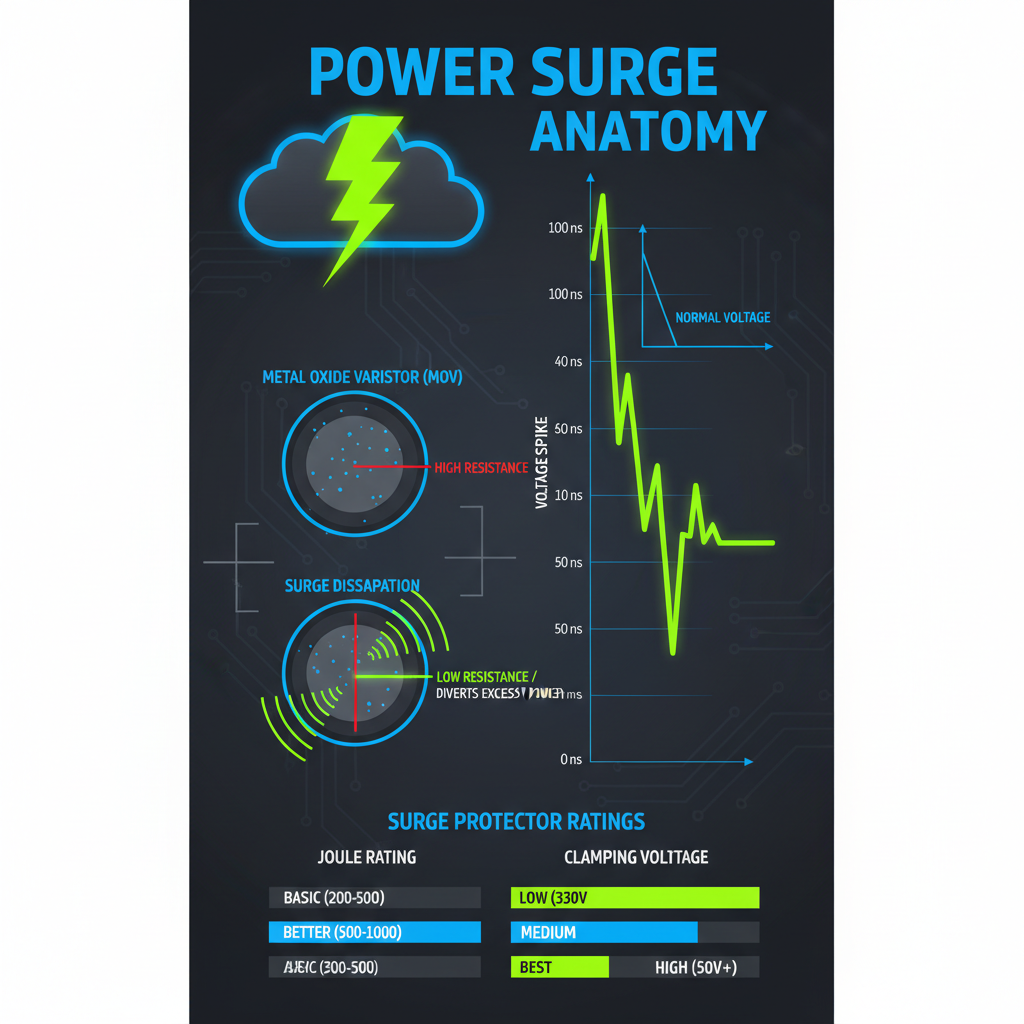  Surge protector for protecting laptop power supply