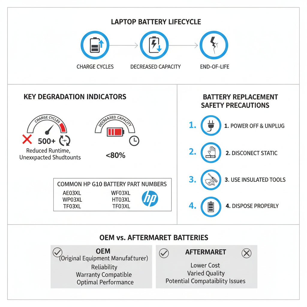  Replacement internal battery for HP G10 laptops