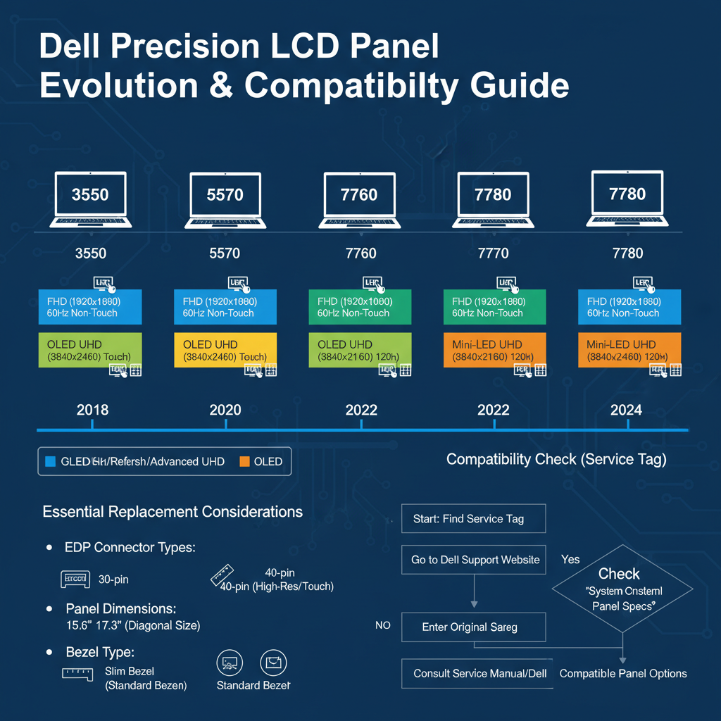  Replacement LCD panel for Dell Precision laptops