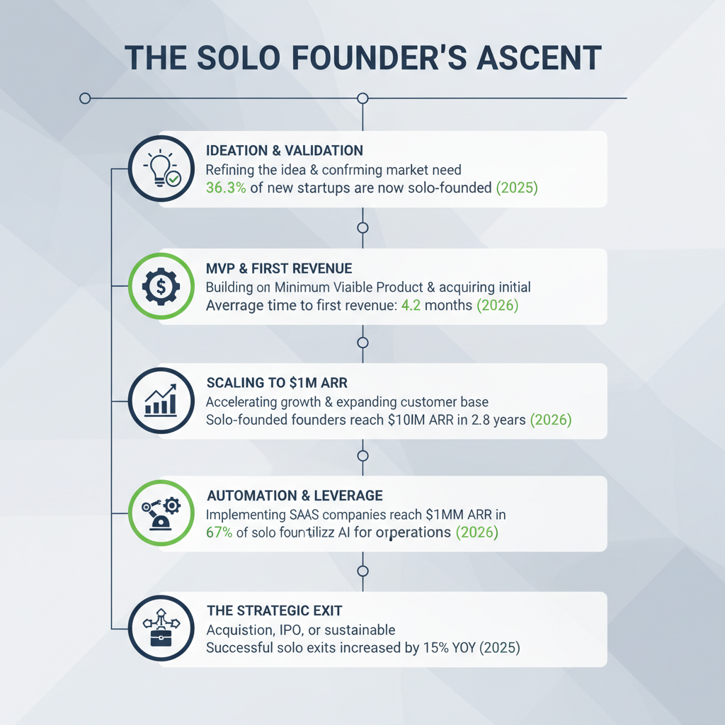 solo founder journey milestones 2025