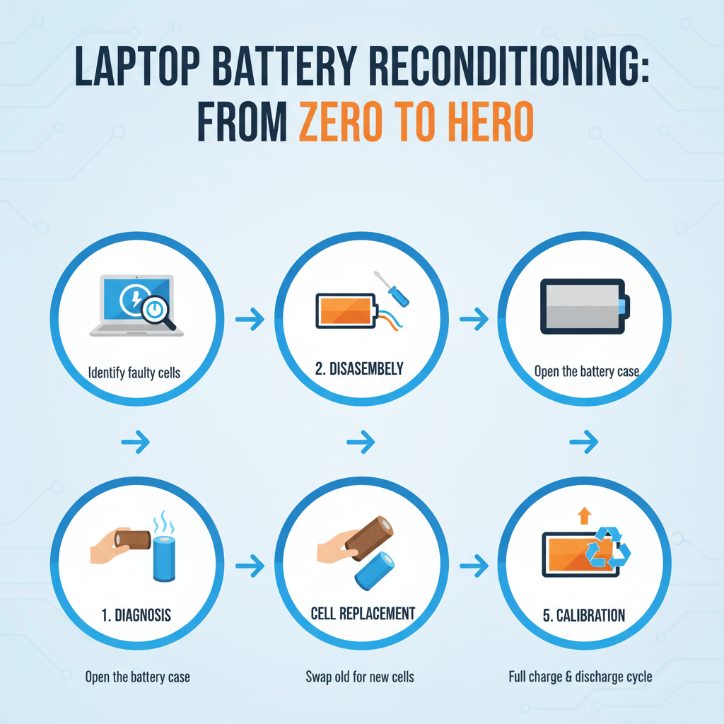  Laptop battery reconditioning kit for DIY repair