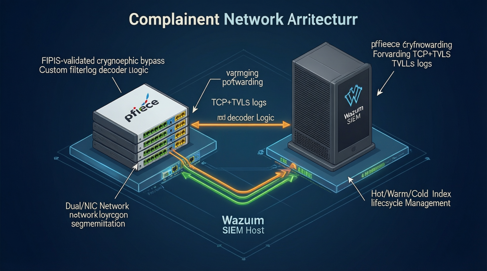 how to log pfSense firewall events to wazuh siem for cmmc compliance