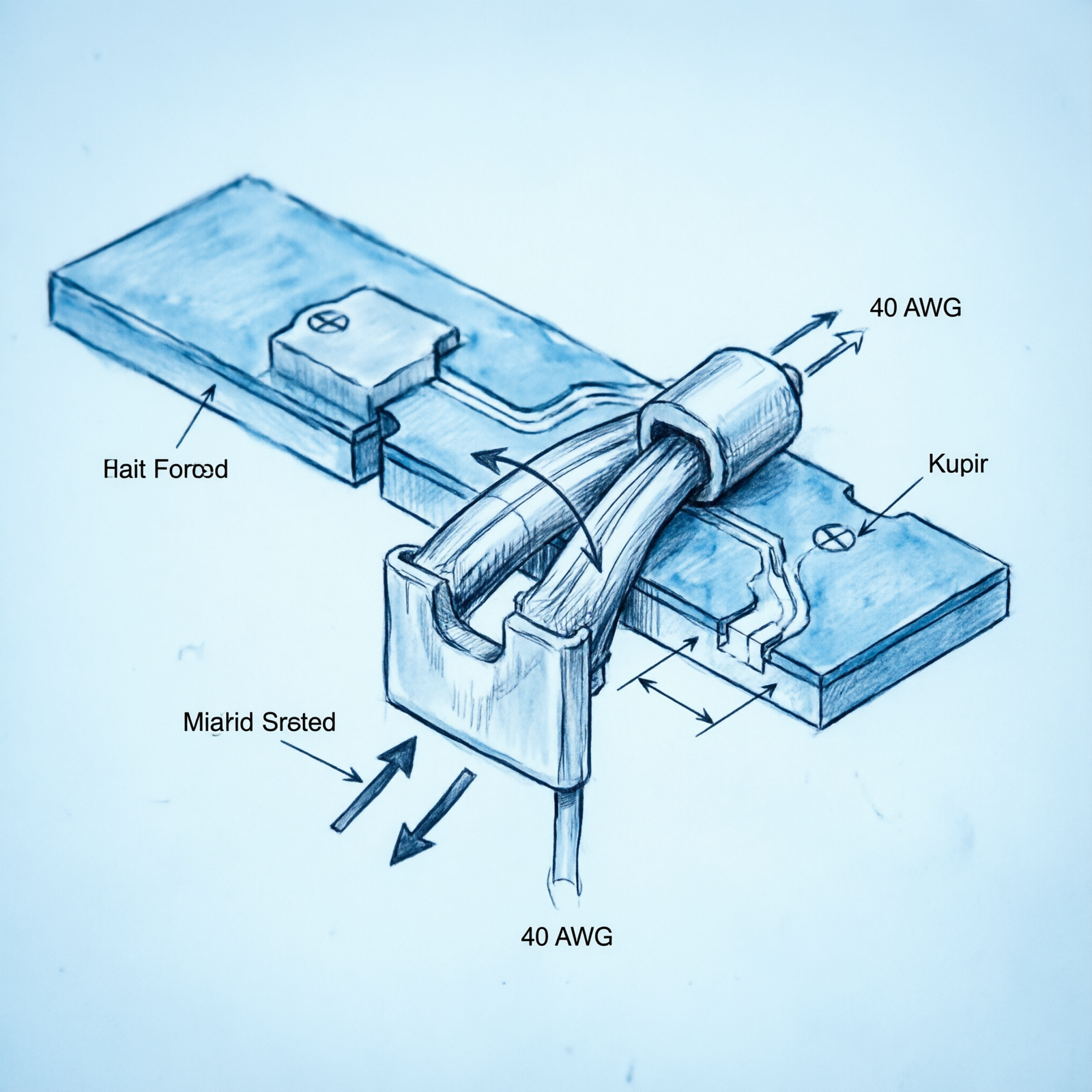 40 AWG copper jumper wire soldering guide