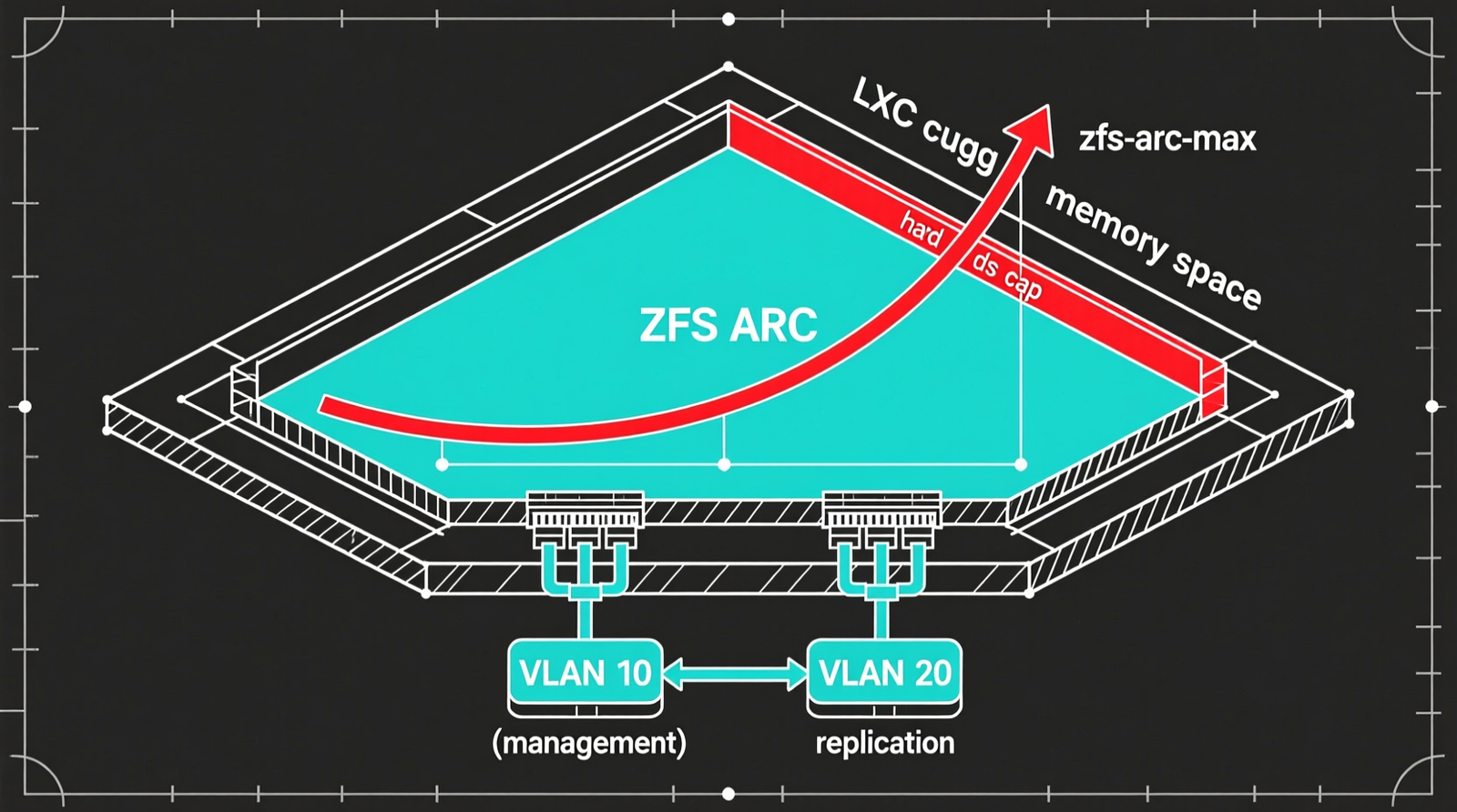 step by step guide configuring ZFS pool cache limits on Proxmox VE LXC container