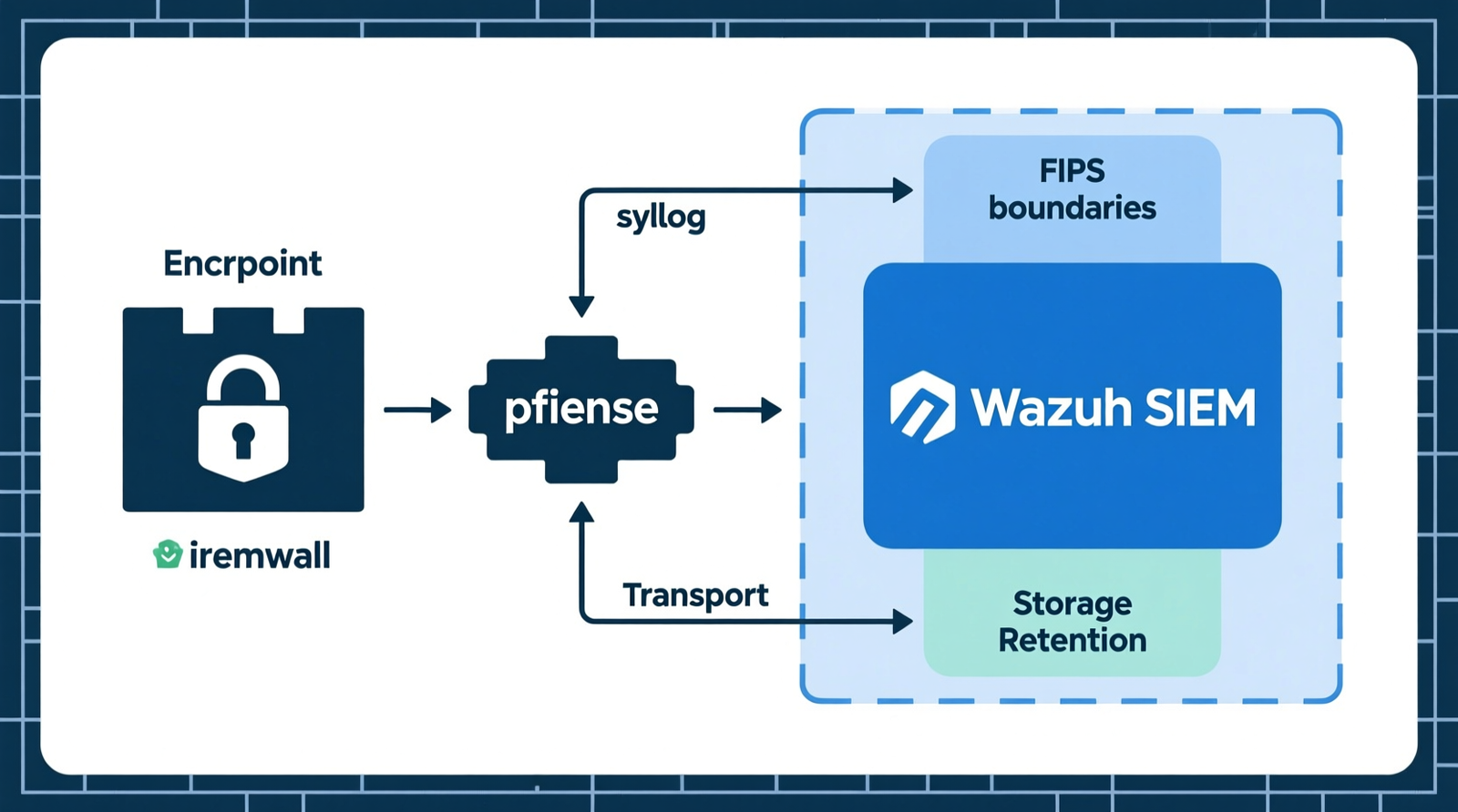 dfars 252.204-7012 compliant network logging using pfSense and wazuh