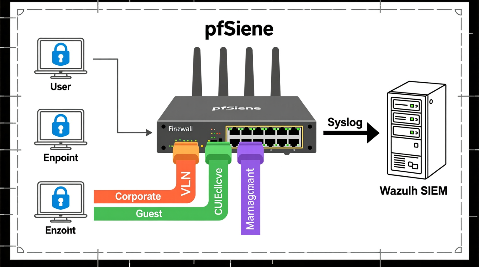 how to isolate cui network traffic using pfSense vlan segmentation