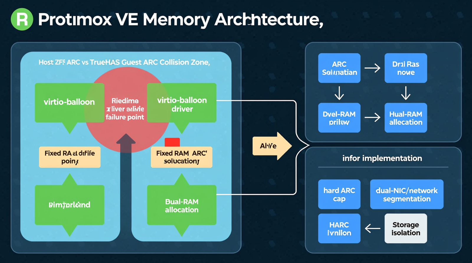 Proxmox VE hypervisor memory management for TrueNAS ZFS ARC cache optimization