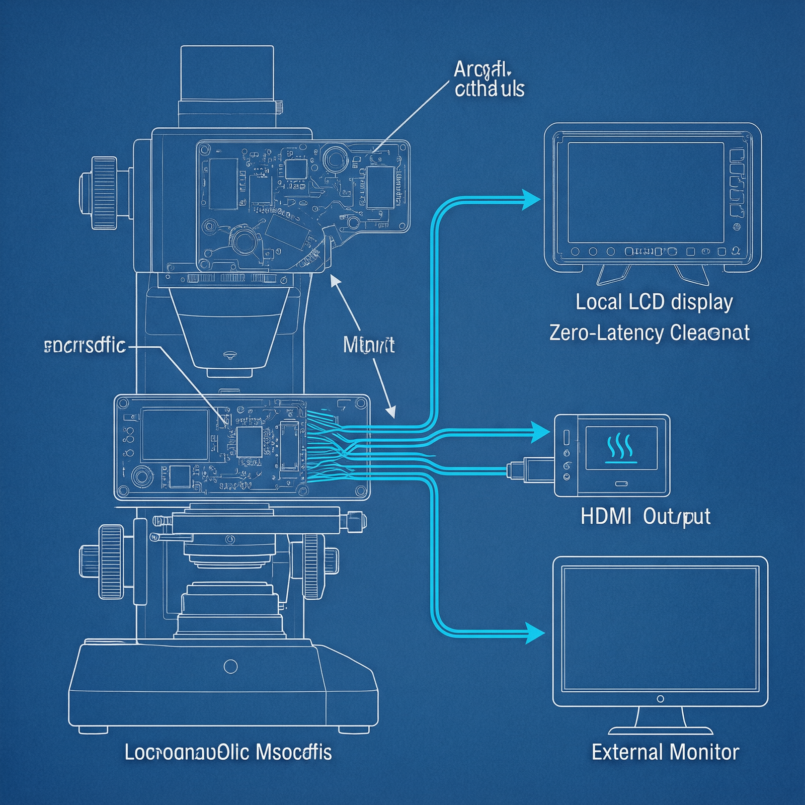 Andonstar AD246S-M microscope dual screen HDMI output setup