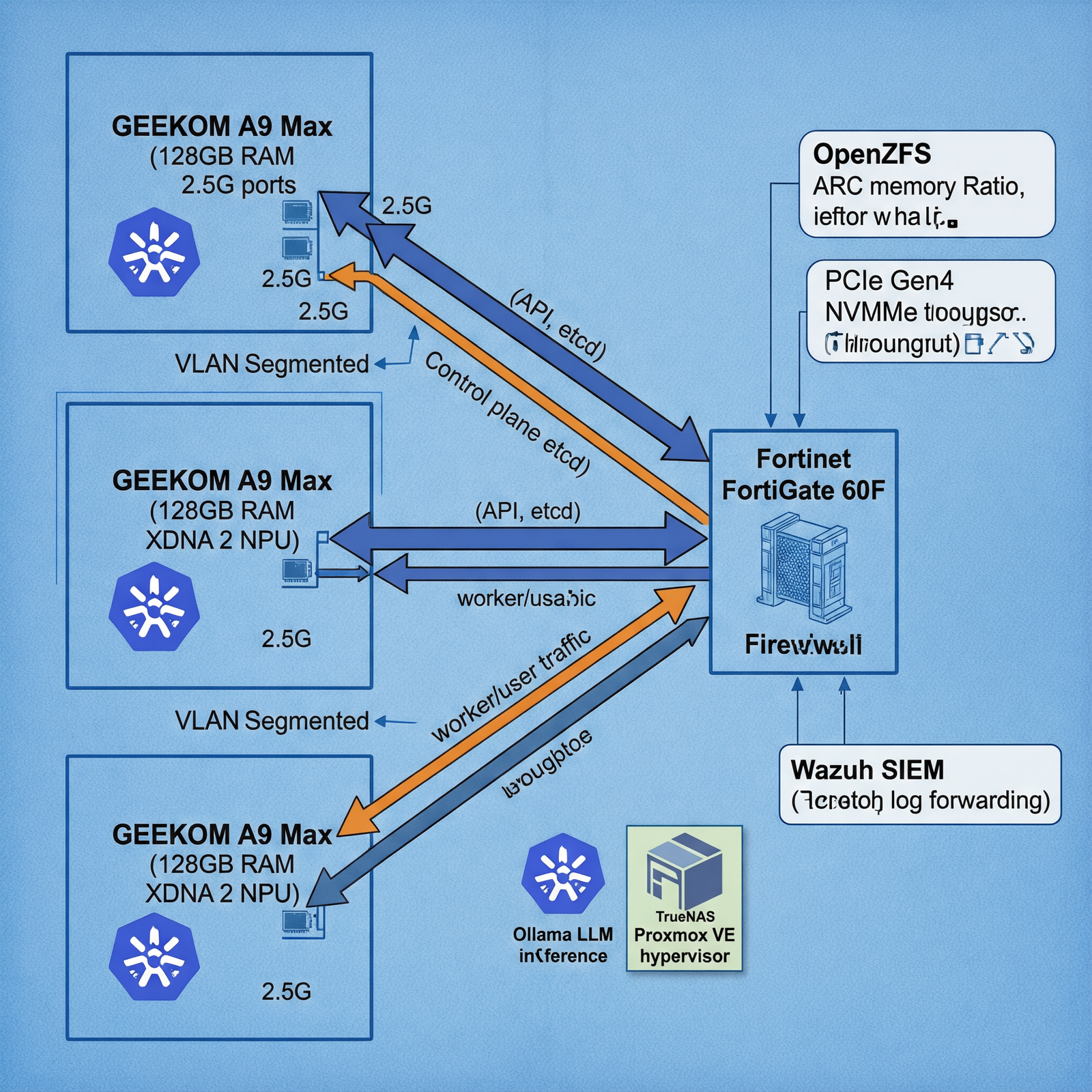how to build silent low power kubernetes homelab cluster using GEEKOM mini PCs