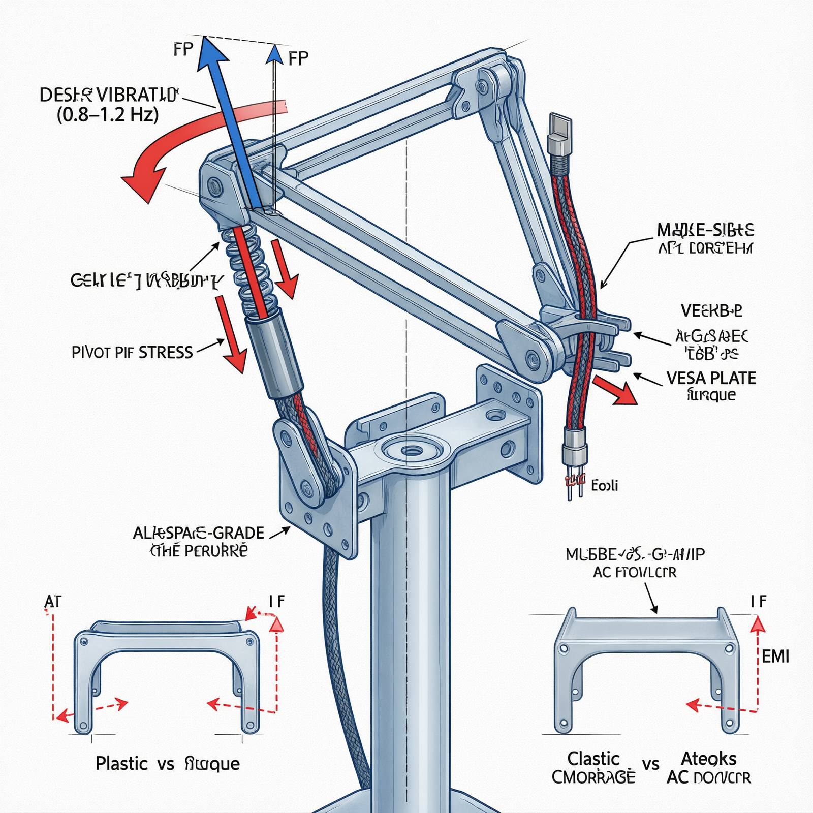 Ergert dual monitor arm setup for coding workstation