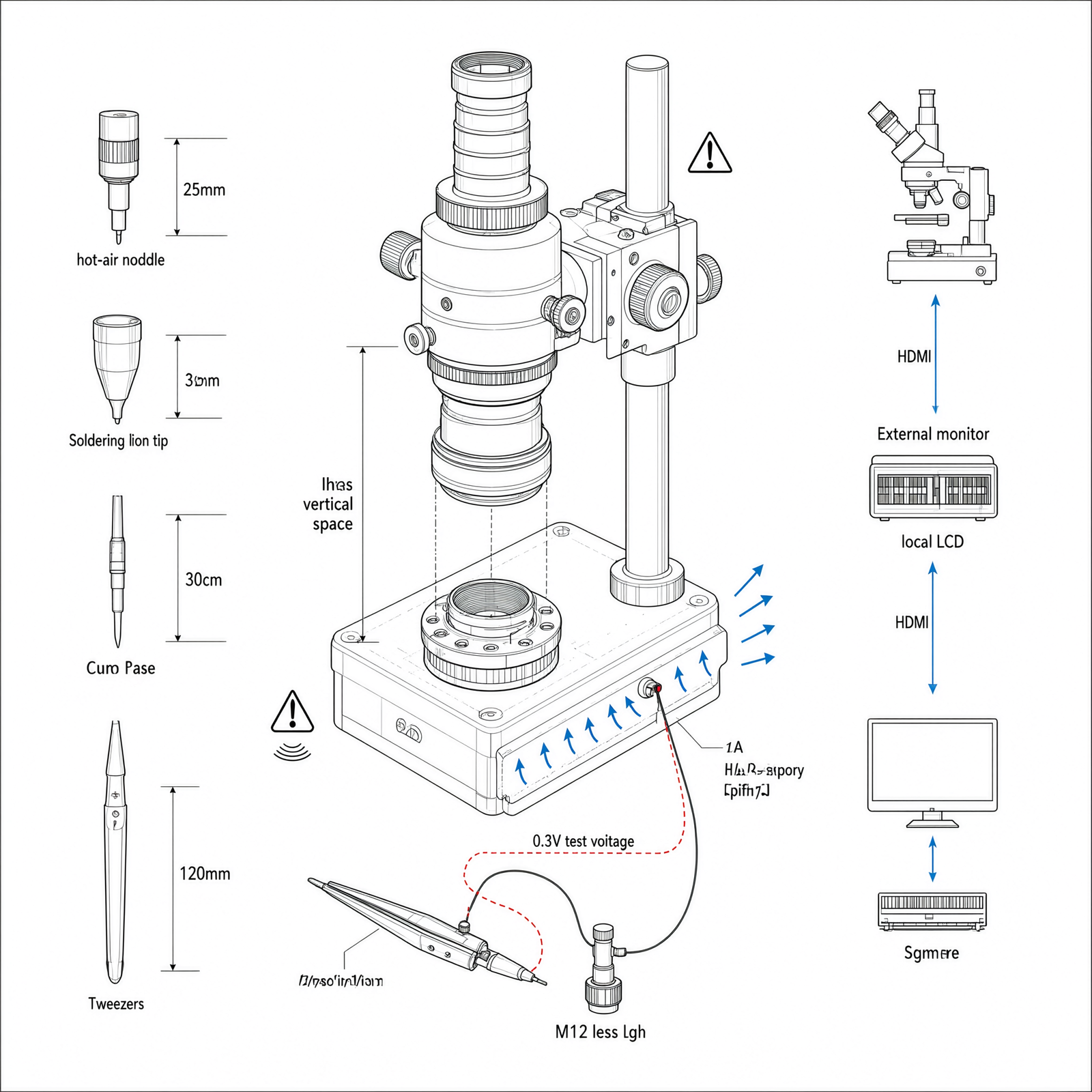 Andonstar AD246S-M 30cm bracket microscope test
