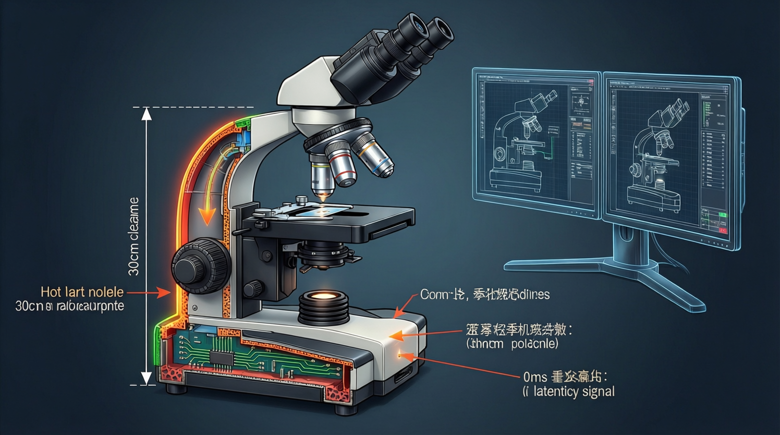 Andonstar AD246S-M 2160P HDMI zero latency output microscope setup guide